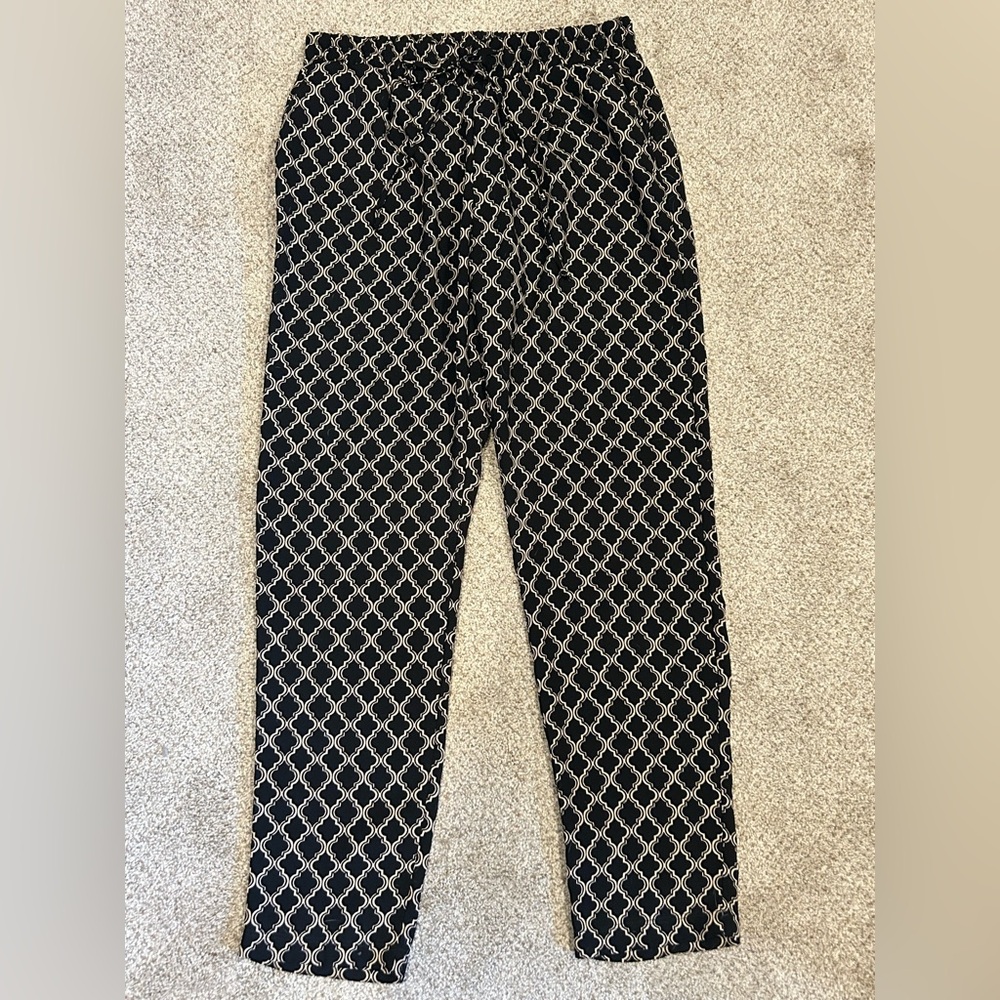 Zac & Rachel Black and White Geometric Joggers